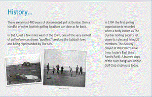 Dunbar Golf Club History