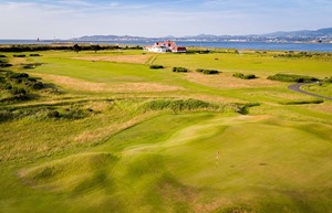 Aerial from 17th Green Overlooking 18th Towards Clubhouse