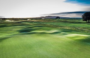 Aerial 18th Green at Day Break