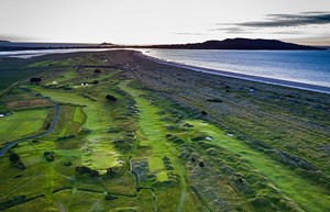 Aerial Sunset Links Shot 2 