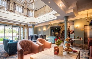 Resized welcome lobby with afternoon tea