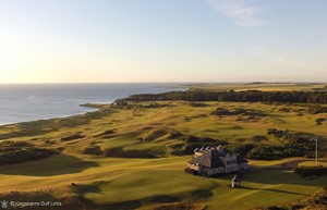Kingsbarns Aerial Clubhouse 18th 9th greens new